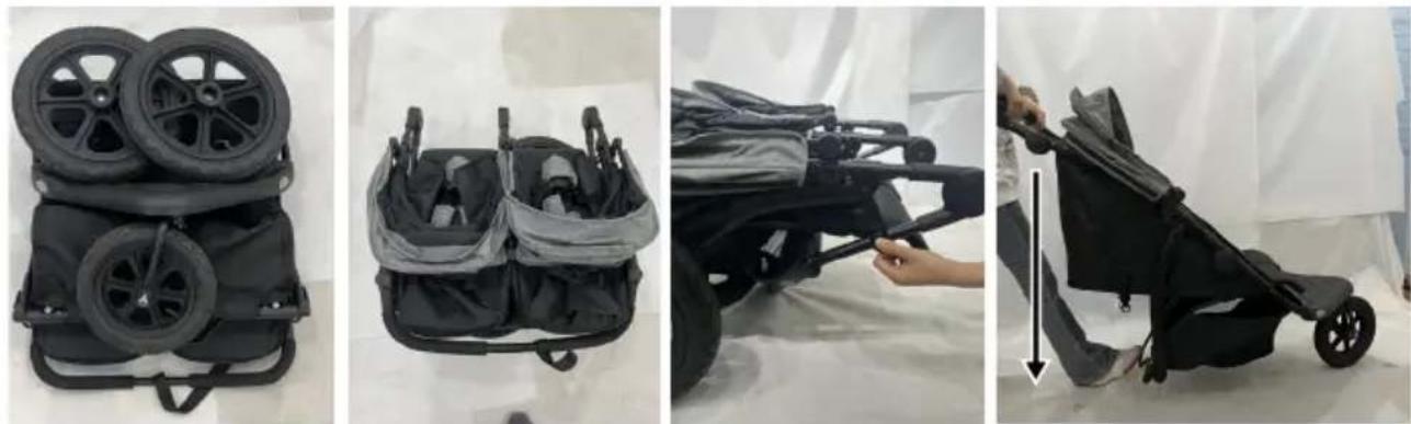 Beemoo Activity Twin - HUR MAN FÄLLER UPP VAGNEN - 1