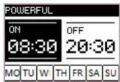 POWERFUL ON 08:30 OFF 20:30 MO TU W TH FR SA SU