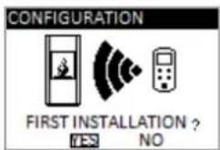 CONFIGURATION FIRST INSTALLATION ? YES NO