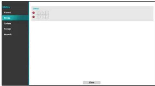 Status Camera Device System Blogs Network Server Close
