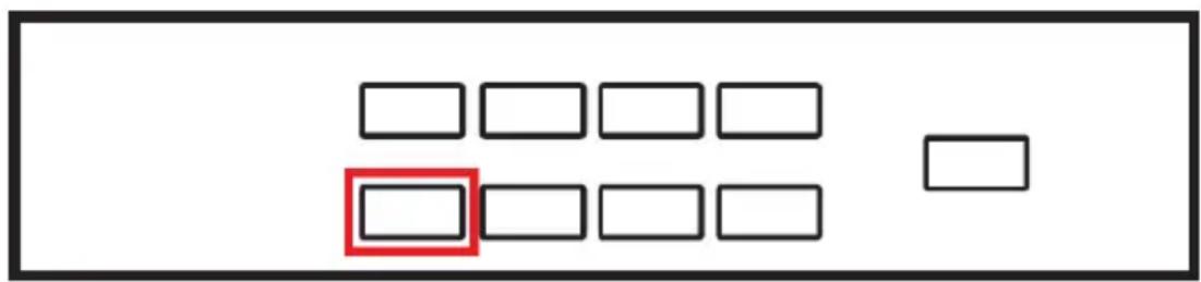 Diagram with a red box highlighting seven empty rectangular boxes, one empty and one empty.