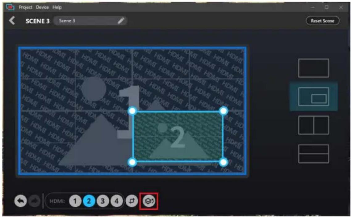 Project Device Help SCENE 3 Scene 3 Reset Scene HDMI: 1 2 3 4