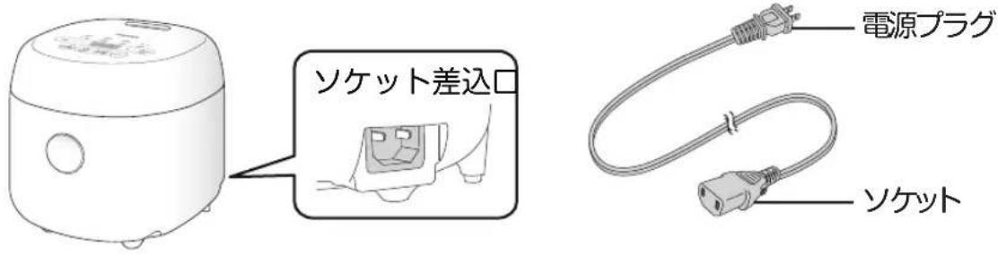 Yamazen YJR-DM051 - 電源コード。接接続口 - 1