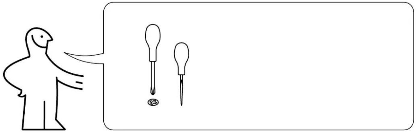 Diagram showing a person pointing at two droppers with a numbered marker, likely illustrating a medical or laboratory procedure.