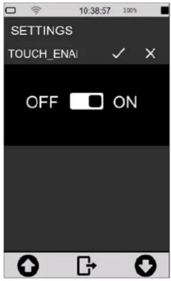 Senseca XPT801 - Turning the Touch display on and off - 1