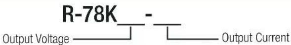 R-78K - Output Voltage Output Current