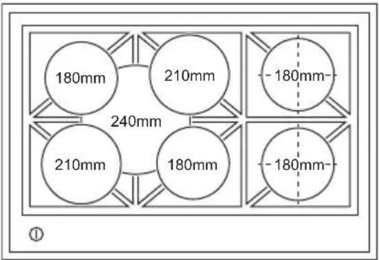 180mm 210mm -180mm- 240mm 210mm 180mm -180mm- ①