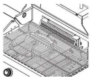 Technical line drawing of a mechanical component with grid and mounting features (no text or symbols)