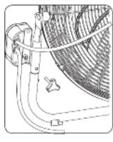 Lasko Max Performance 2265QM - HANGING FAN ON WALL BRACKET - 2