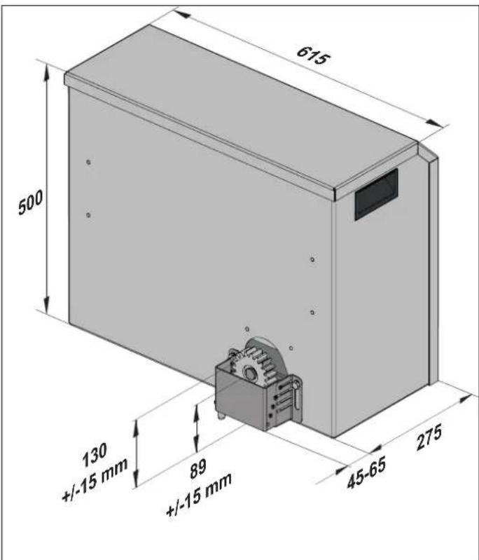 615 500 130 +/-15 mm 89 +/-15 mm 45-65 275