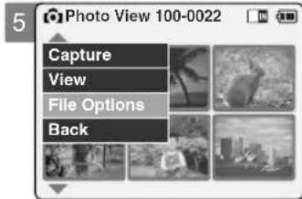 5 Photo View 100-0022 Capture View File Options Back