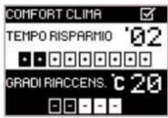 COMFORT CLIMA TEMPO RISPARMIO '02 GRADI RIACCENS. °C 20