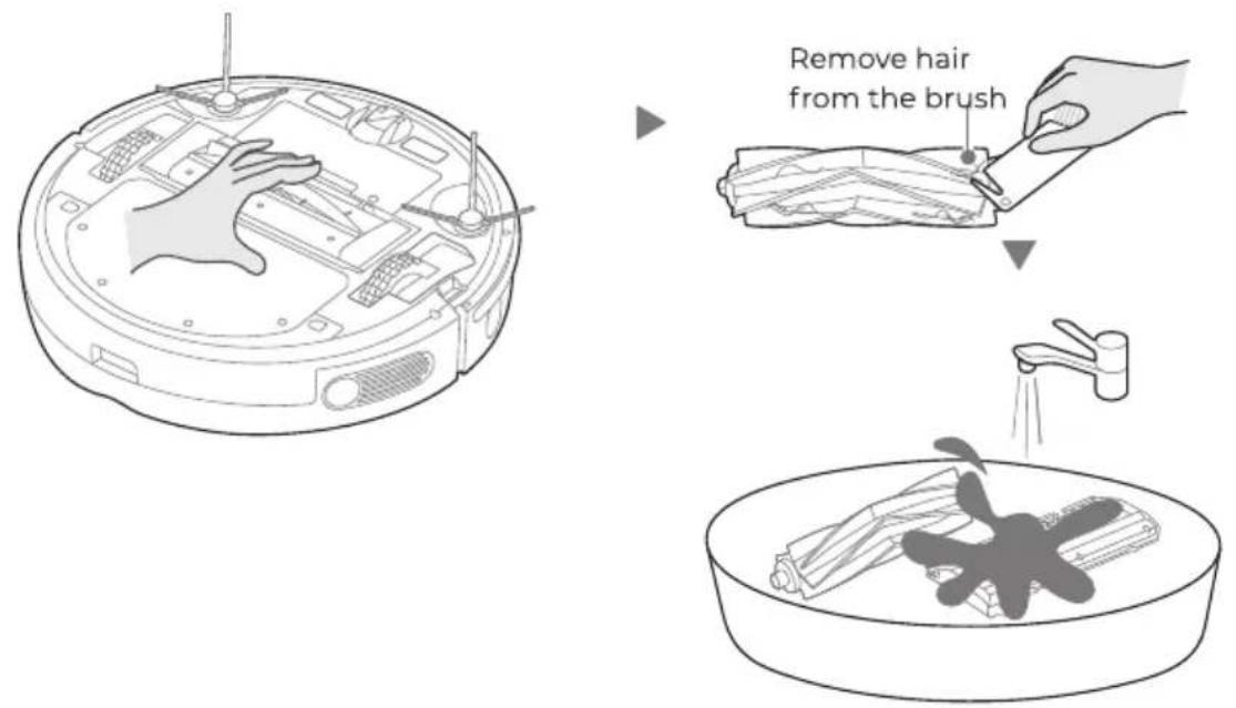 LERAN ROBOT D7 LMAX - Cleaning the Main Brush - 1