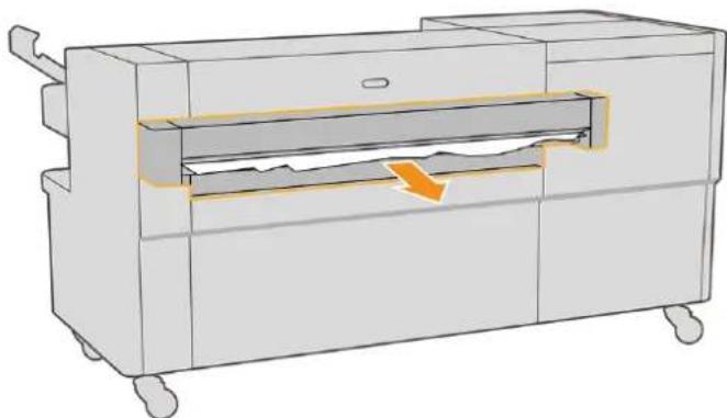 HP PageWide XL 4700 - Papirstop i input til foldemaskine (HP F60- og HP F70-foldemaskiner) - 5