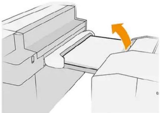 HP PageWide XL 4700 - Papirstop i den false-fri bakke (HP F60- og HP F70-foldemaskiner) - 2