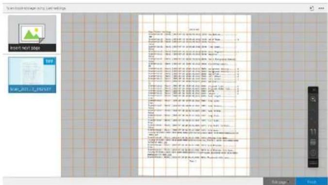 HP PageWide XL 4700 - Indsæt originalen med forsiden opad og centreret på scanneren. Der er et mærke, der angiver midten af scanningsområdet. - 5