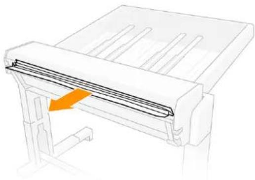 HP PageWide XL 4700 - Papirstop i stablertilbehøret. - 3