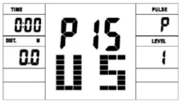 TIME 0:00 DIST. Ⅱ 00 P15 U5 PULSE P LEVEL Ⅰ Ⅱ Ⅲ Ⅳ