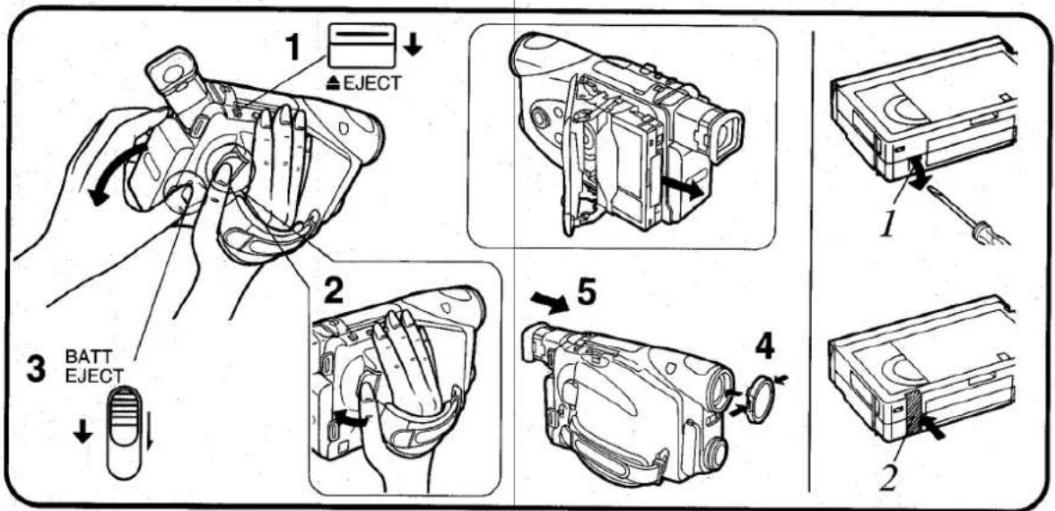 1 ▲EJECT 2 3 BATT EJECT 5 4 1 2