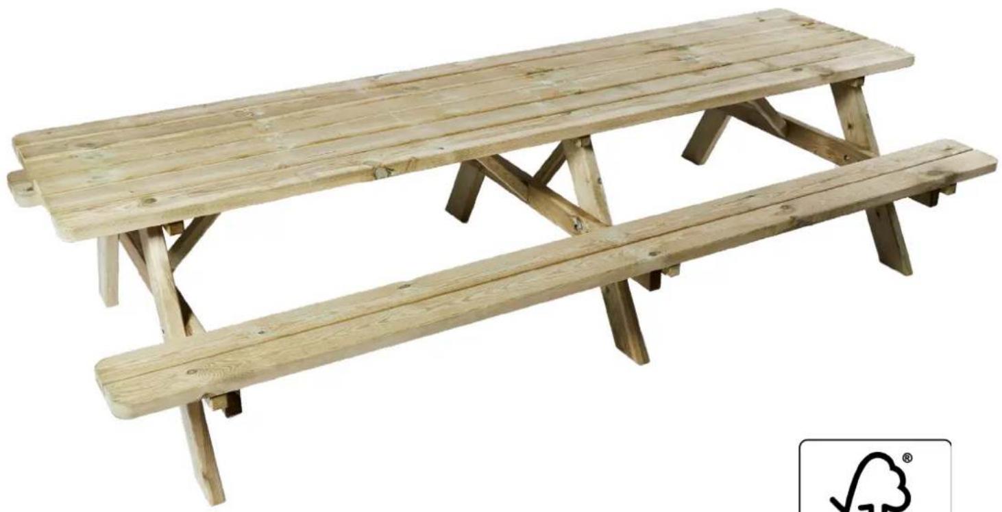 Hortus 801-060 - Pinic table - Bord-/bænkesæt - Picknickbord - Picnic -pöytäsetti - 1