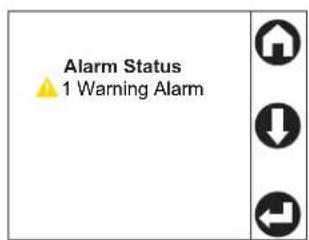 Alarm Status ▲ 1 Warning Alarm