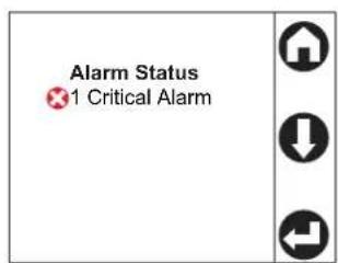 Alarm Status 1 Critical Alarm