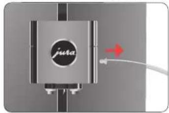 JURA X10c - Adskillelse og skylning af kombiudløbet - 1