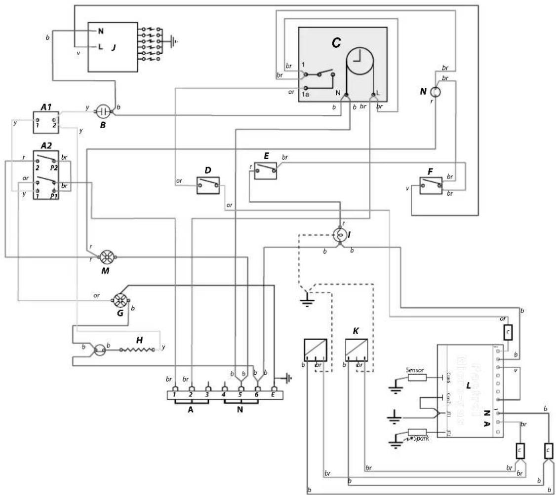 FALCON Classic 90 Gas - Circuit Diagram - 1