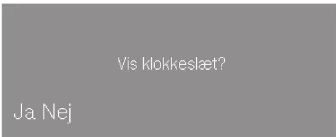 Vis klokkeslæt? Ja Nej