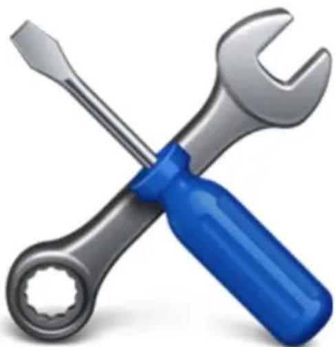 Crossed wrench and screwdriver tool illustration (no text or symbols)