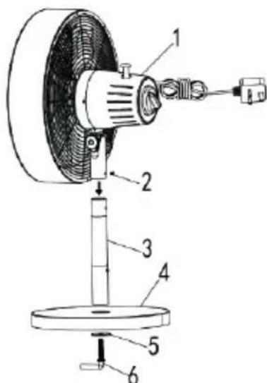 Technical diagram of a mechanical device with numbered components for identification