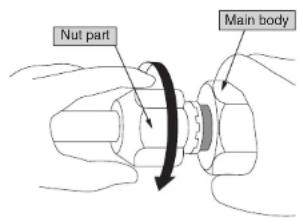 Nut part Main body