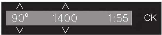 90° 1400 1:55 OK