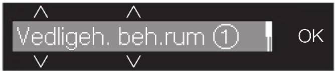 Vedligeh. beh.rum ① OK