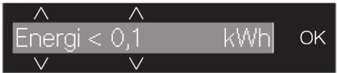 Energi < 0,1 kWh OK
