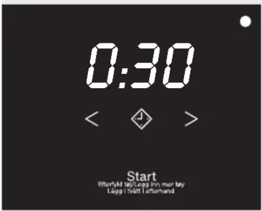 0:30 < > Start Efterlyld lat/Legg inn mer ley Lagg I start I therhand