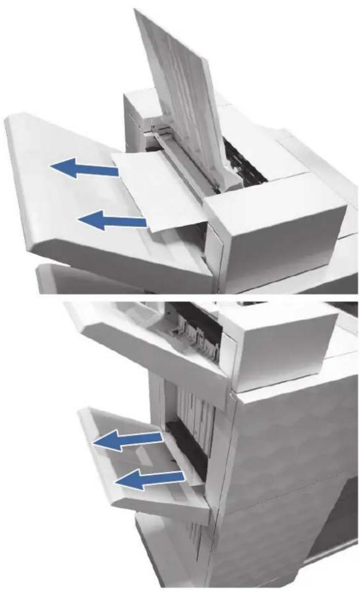 HP Color LaserJet Enterprise Flow MFP M6800zfsw - 13.6, 13.7, or 13.8 jam error in the Floor-standing finisher - 2