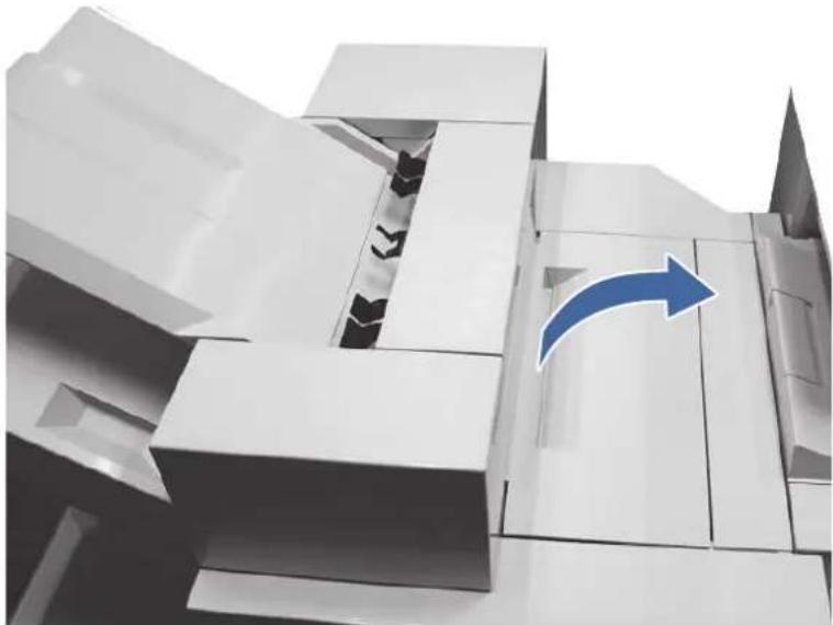 HP Color LaserJet Enterprise Flow MFP M6800zfsw - or 13.47 Punch jam error in the Floor-standing finisher - 1