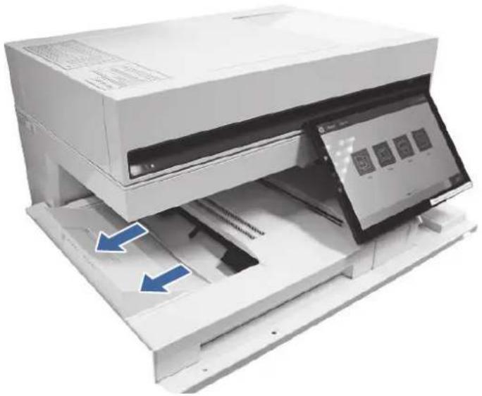 HP Color LaserJet Enterprise Flow MFP M6800zfsw - 13.E1 jam error in the output bin - 1