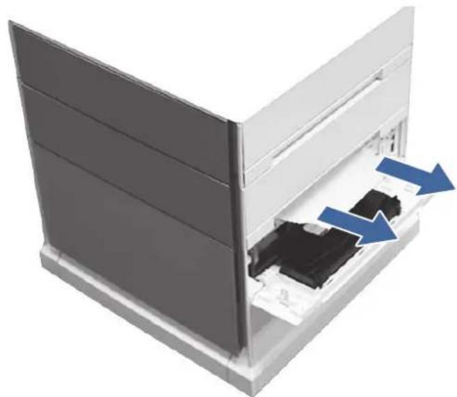 HP Color LaserJet Enterprise Flow MFP M6800zfsw - 13.A4 jam error in Tray 4 (2,100 sheet feeder HCI) - 4