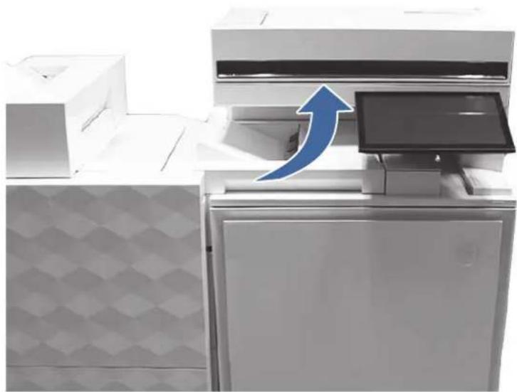 HP Color LaserJet Enterprise Flow MFP M6800zfsw - 13.E2 jam error in top cover - 1