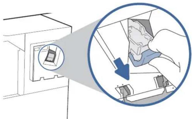 HP Color LaserJet Enterprise Flow MFP M6800zfsw - Replace the staple cartridge (stapler models only) - 2