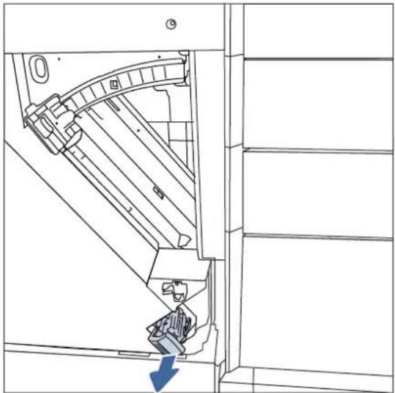 HP Color LaserJet Enterprise Flow MFP M6800zfsw - Remove and replace the staple cartridge in the finisher - 2