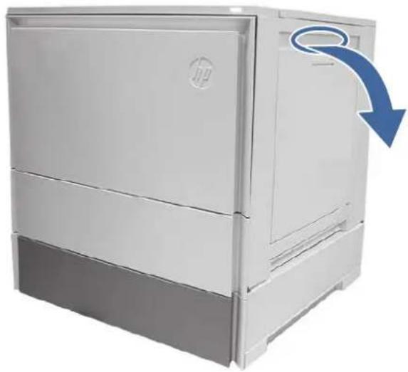HP Color LaserJet Enterprise Flow MFP M6800zfsw - 13.A4 jam error in Tray 4 (2,100 sheet feeder HCI) - 1