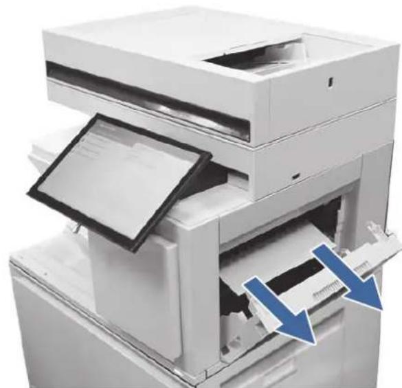 HP Color LaserJet Enterprise Flow MFP M6800zfsw - 13.80, 13.83, or 13.84 jam errors in the 3 Bin Stapler/Stacker - 4