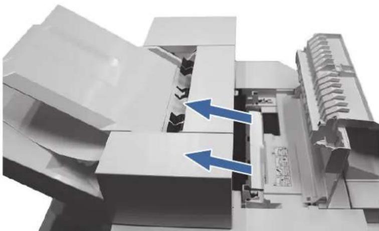 HP Color LaserJet Enterprise Flow MFP M6800zfsw - 13.6, 13.7, or 13.8 jam error in the Floor-standing finisher - 5