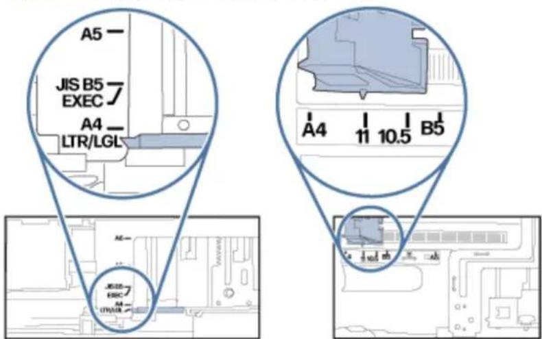 A5 - JIS B5 EXEC 7 A4 - LTR/LGL A4 11 10.5 B5 JISB EXEC 7 CITR/SLN
