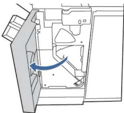 HP Color LaserJet Enterprise Flow MFP M6800zfsw - Remove and replace the staple cartridge in the finisher - 1