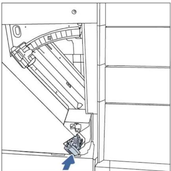 HP Color LaserJet Enterprise Flow MFP M6800zfsw - Remove and replace the staple cartridge in the finisher - 5