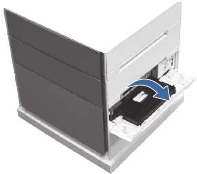 HP Color LaserJet Enterprise Flow MFP M6800zfsw - 13.A4 jam error in Tray 4 (2,100 sheet feeder HCI) - 3